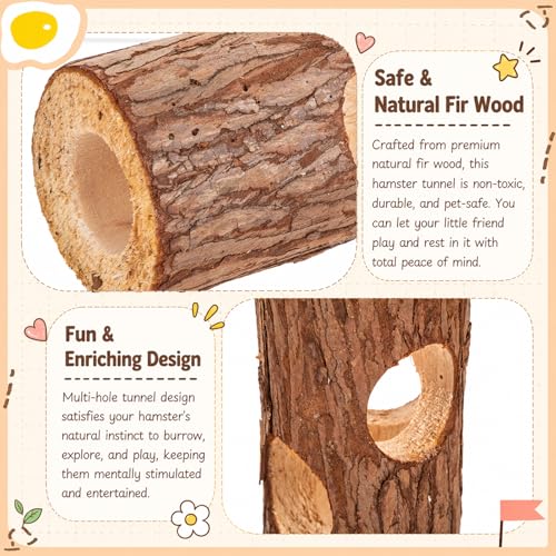 Breezehug 4 Pcs Hamster Cage Accessories Hamster Platform Toy, Hole - style: Tree Hole