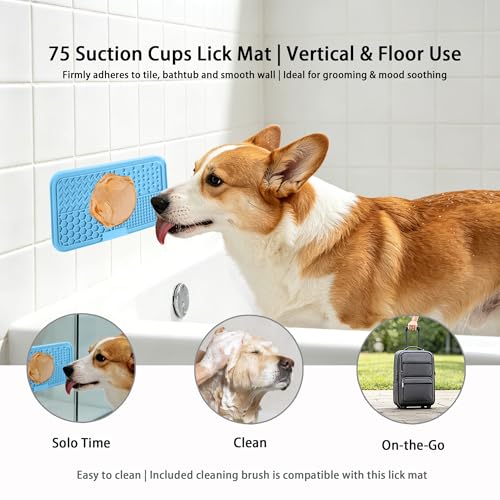 Puzzle Feeder Dog Bowl 3-Level Slow Feeder for Small to Large Breed - color: Blue
