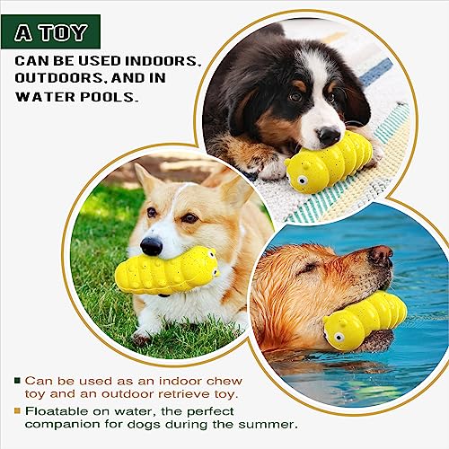 LiuMelinda Dog Chew Toys for Aggressive-Chewers - Indestructible Dog Toy for Aggressive Chewer，Tough Chew Toys for Dogs （Rubber Yellow-Insect） - color: 04-Yellow-Insect