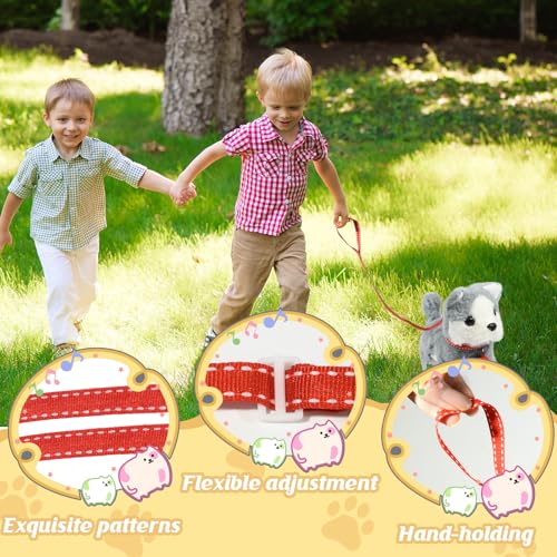 Plush Toys Walking Dog Toys that Can Walk, Bark and Wag Tail,Interactive Electronic Pet Toys Puppy with Leash,Easter Christmas Birthday Gift for Toddlers Kids - color: Siberian Husky