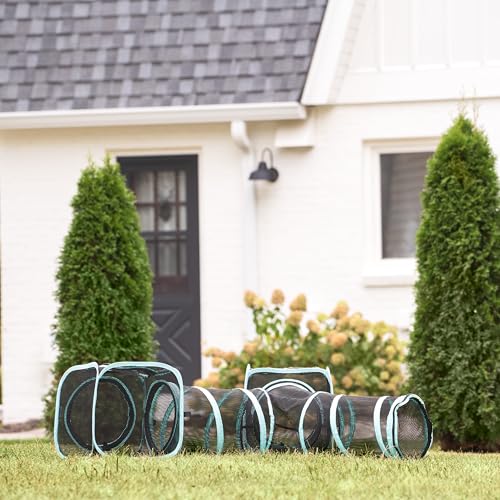Kitty City Outdoor Catio Furniture and Play Kits for Cats, Three Way Tunnel - color: 3-Way Tunnel/Tent Combo