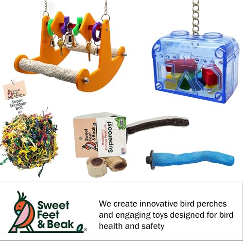 Sweet Feet and Beak Tweeter Totter Rocker, Two Perch Bird Swing, Medium - size: Medium/Large