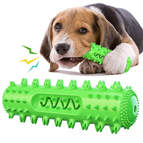 Dog Chew Toys for Aggressive Chewers, Dog Toothbrush Care Cleaning Stick, Puppy Toothing Chew Toy for Small Middle Dog (Green) - color: Green