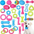 Sanwuta 30pcs Puppy Dog Chew Toy Bulk Rubber Teething Toy for Small Dog