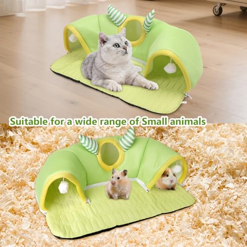 Guinea Pig Hideout & Tunnel Set, Washable Bed for Small Animals