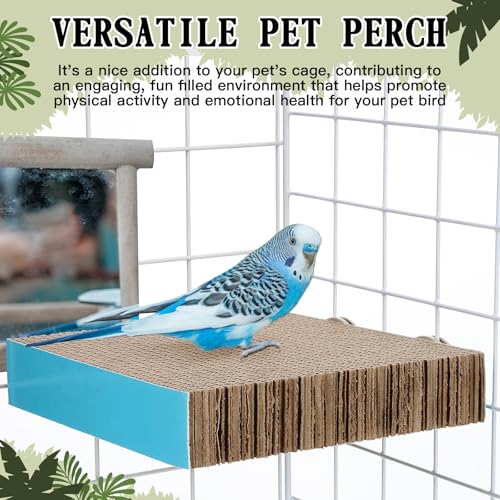 Skyygemm 3 Pcs Cardboard Bird Perch Chew Toys for Paw Grinding, Large - size: Large