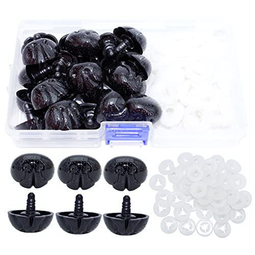 20Pcs Large Plastic Safety Nose Dog Nose for Crocheting,with Box - color: #1 Dog Nose