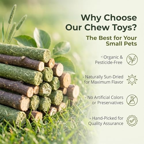 Sukh 300g Rabbit Chew Toy Set-Timothy Hay,Apple Sticks & Sweet Bamboo Stick
