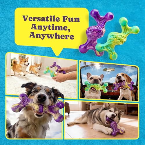 Kseroo 2 Pack Indestructible Dog Toys for Aggressive Chewers 30-120 lbs