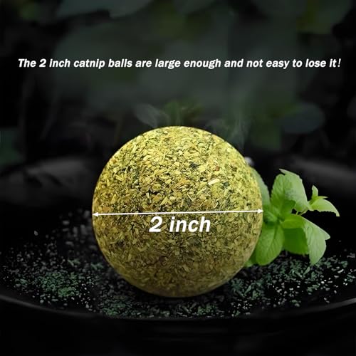 happylain 2 inches Diameter Catnip Ball - size: Set of 1