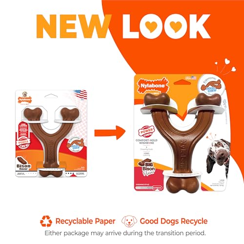 Nylabone Power Chew Easy-Hold Wishbone Dog Chew Toy, Large - color: Wishbone, size: Large