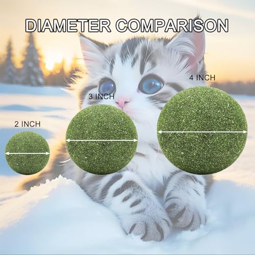 2 inch Giant Catnip Ball for Cats, Large Catnip Ball for Cats Indoor - size: 2 Inches