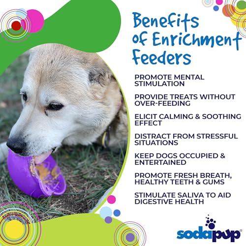 SodaPup Garden Tipsy Bowl eMat – Durable Lick Mat Enrichment Feeder Made in USA from Non-Toxic, Pet-Safe, Food Safe Rubber for Mental Stimulation, Avoiding Overfeeding, Calming, & More - color: Purple Garden Tipsy Bowl