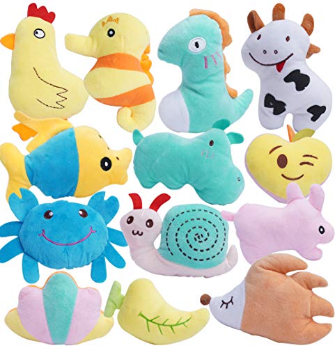HDMOTU Pack of 26 Soft Small Medium Dog Squeaky Toys for Puppy