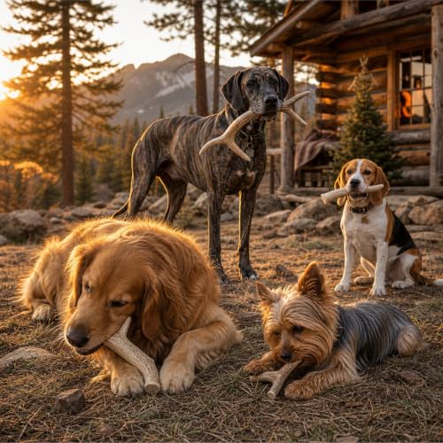 WhiteTail Naturals 2 Pack Whole Deer Antlers for Medium Dogs - 5-6 Inches - size: Medium (Pack of 2)