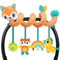GKDOMS Baby Car Seat Toys Spiral Hanging Stroller Activity Toy for 0+Months - style: Fox