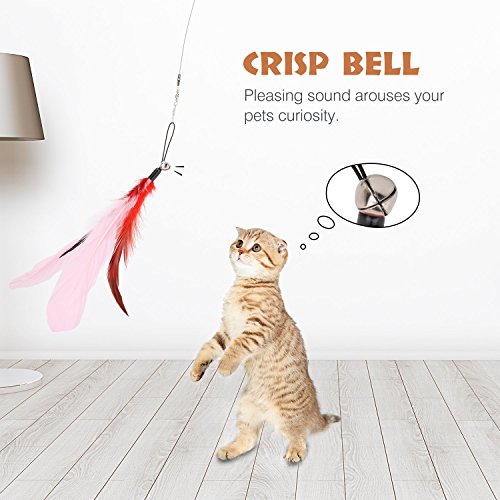 Pawaboo Interactive Cat Toys for Indoor Cats, Cat Wand Toys - color: Colorful