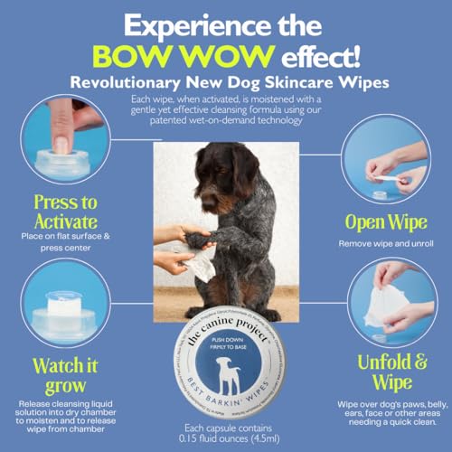 BARKIN' Wipes – On-The-Go Individual Micellar Water Dog Wipes - 12Pk - size: 12-Pack