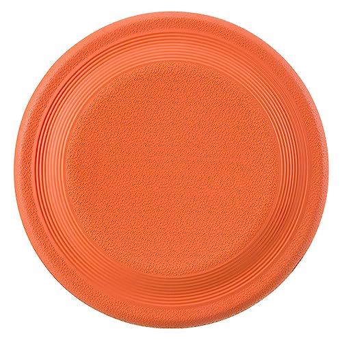 XIGOU Dog Flying Disc - Durable Rubber Flying Disc Dog Toy - 9.25" Indestructible Rubber Dog Flying Discs Flyer Dog Toys - Puncture Resistant & Bite Resistant Extremely - for Medium Large Dogs - color: Orange