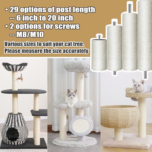 Catry Replacement Scratching Post for Any Cat Tree or Tower Post Repairing - size: 20 Inches