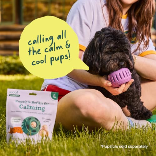 WOOF Pupsicle Refill Pops for Calming - Long-Lasting Refills for The Pupsicle Toy to Promote Calm - Calming Dog Treats - Magnesium for Dogs- Large Pops - 7 Count - size: Large 7 Count
