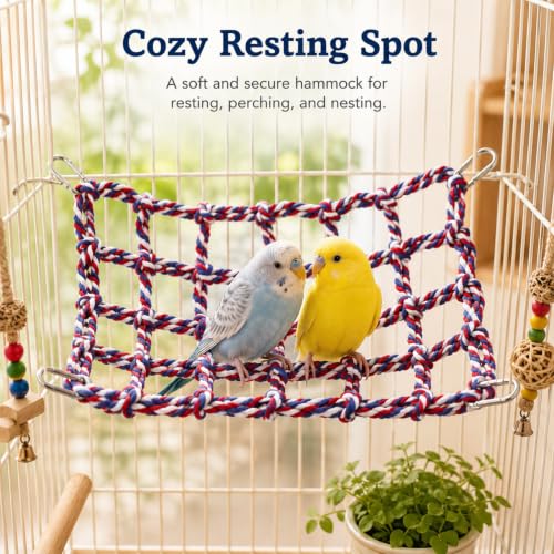 2 Pcs Rat Cage Accessories Rat Climbing Rope Net Toy for Cage