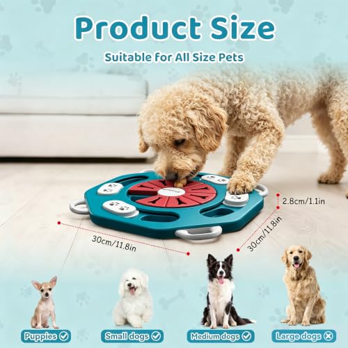 MateeyLife Dog Puzzle Toy for Smart Dogs, Puppy Enrichment Toys (L2, Blue) - color: L2, Blue