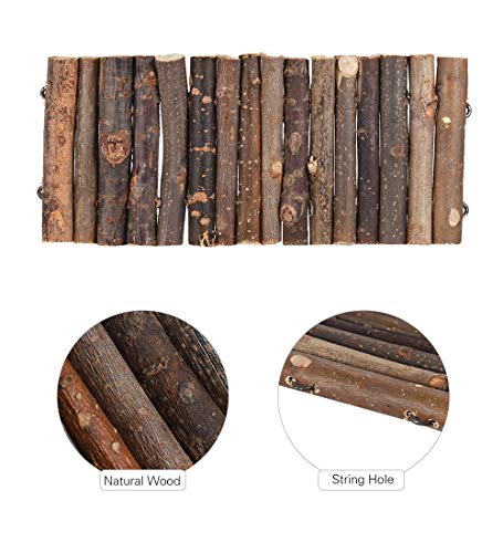 PINVNBY Guinea Pig Wooden Ladder Bridge (20 x 11.8 in) Rabbits Hideout, House, Tunnel, Rodents Chew Toys for Bunny, Chinchillas, Hedgehogs, Ferrets, Rat and Small Animals-Extra Large (Pack of 2) - size: 1 PCS, L ( 20 X 11.8 inches ) (Pack of 2)
