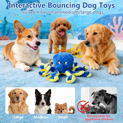 ETACCU Interactive Dog Toys Octopus, Moving Dog Toy to Keep Them Busy