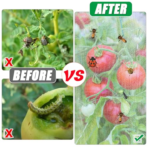 Garden Netting for Tomato Plants, Round Tomato Cage Plant Cover with Zipper