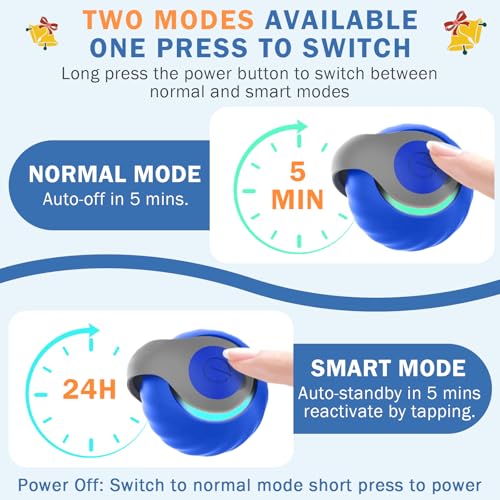 Smart Cat Toy Ball, Automatic Rolling Interactive Cat Toys - color: Blue