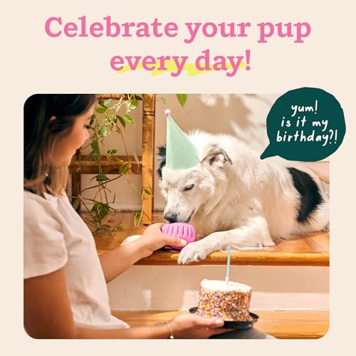 WOOF Pupsicle Interactive Dog Ball Toy for Dogs Large 25-75 lbs - Pink - color: Pink, size: Large