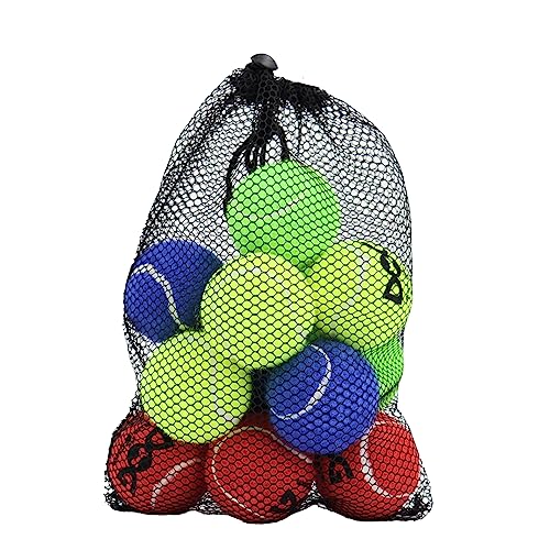 INSUM Tennis Balls for Dogs, 12 Pack Colorful Dog Toys Balls - size: Small
