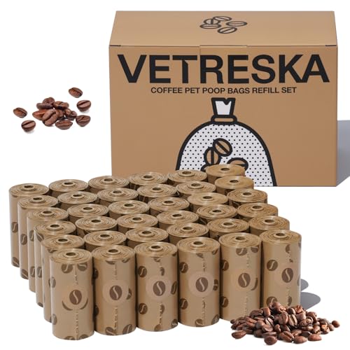 VETRESKA Dog Poop Bags, 540 Count Coffee Scented Waste Bags - color: coffee, size: 1 Count (Pack of 540)
