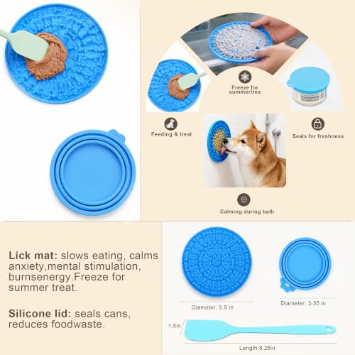 Nonslip Stainless Bowl Slow Feeder Kit for Small Dogs & Cats, Anti Gulping