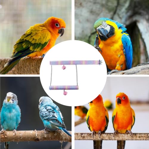 Hang a Bird Rope Perch, use a Bird Swing in the cage, and a Swing
