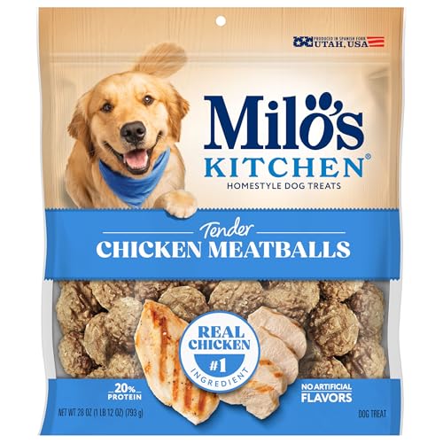 Milo’s Kitchen Chicken Meatballs Dog Treats, 28 Oz. Bag - size: 28 Ounce (Pack of 1)