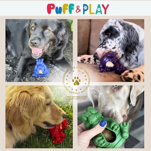 Yeti Puff & Play Interactive Dog Toy, Nugget Treat Dispenser, Green Dragon - color: Green - Dragon