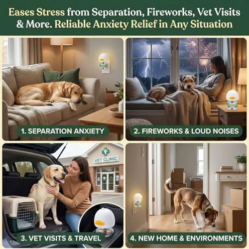8-in-1 Dog Calming Diffuser Kit, 2 Plug-Ins & 6 Refills, 180-Day Supply - color: 8 packs - Duck Diffuser