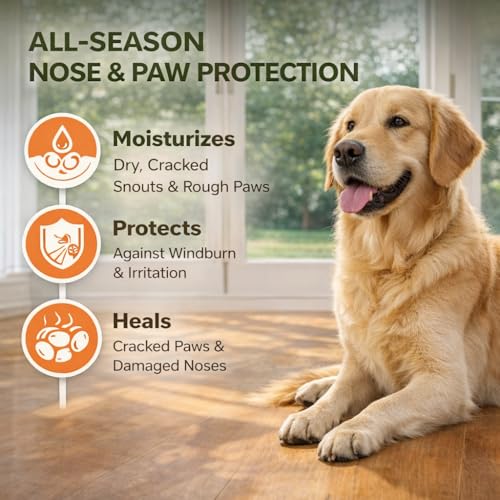 2-Pack Dog Paw Balm Sticks, Lick-Safe Moisturizer for Dry Paws & Nose - color: Two oranges