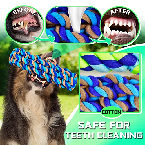 SHARLOVY Dog Rope Toy for Medium Dogs, 14 Pack Heavy Duty Dog Chew Toys - color: 14 Packs, size: Large