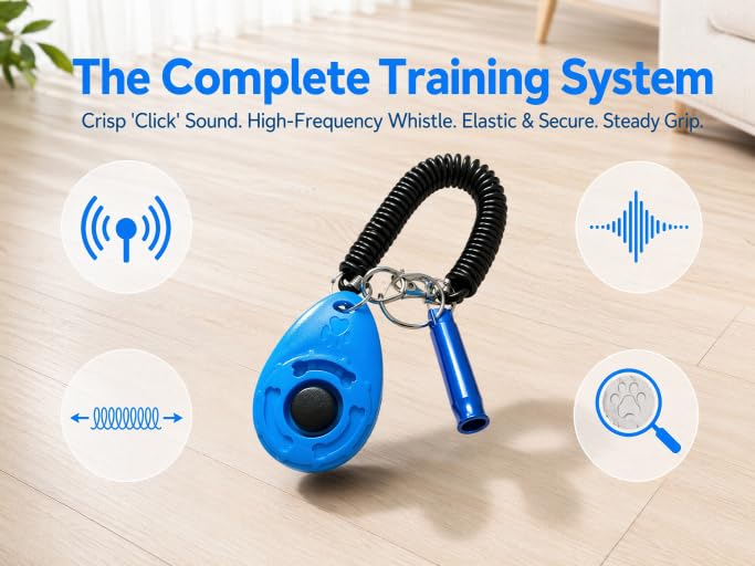 Dog Training Clicker, dog training & behavior aids, dog training kit - color: Blue