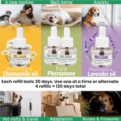 Dog Calming Diffuser, Anxiety Relief & Helps Stop Peeing in House