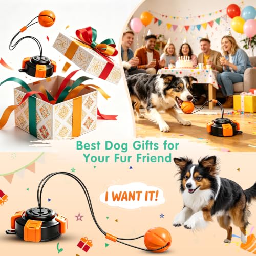 Fuufome Suction Cup Dog Toys for Medium Large Aggressive Chewers - color: Orange