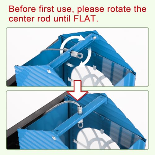 Gbekery Squirrel Proof Bird Feeders, 5LB Capacity, Weight-Activated, Blue - color: Blue