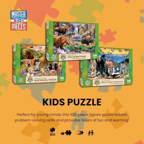 MasterPieces 100 Piece Licensed Jigsaw Puzzle for Kids - Smokey Bear - 14"x19" - style: Smokey Bear