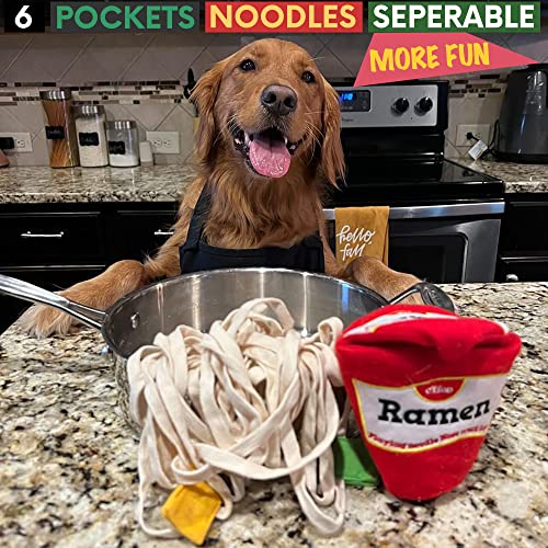 CHEWFFON Dog Puzzle Toy, Interactive Treat Hiding Enrichment Crinkle Toy - style: Ramen Cup
