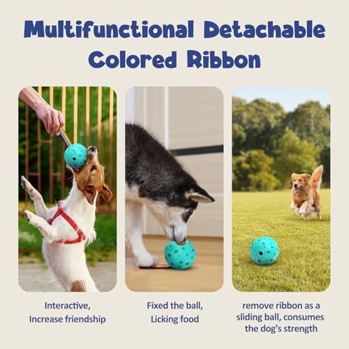 Dog Toys, Dog Toys to Keep Them Busy, Easy to Clean Interactive, Treat Dispensing, Toy Refillable Homemade Freezable Dog's Food, Reduces Anxiety Toy