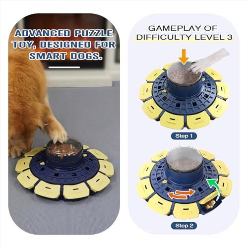 KADTC Dog Puzzle Toy, XL 3-Level, Beginner to Expert Mental Stimulation Toy