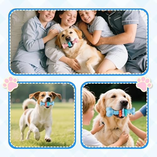 2 Pack Indestructible Puppy Chew Toy Soft Durable Teeth Cleaning